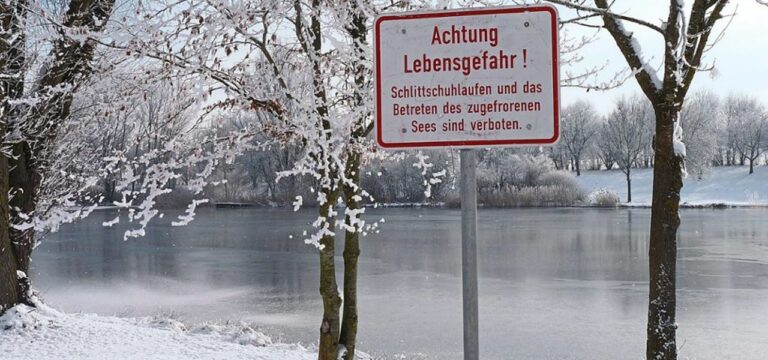 Behörden im Norden warnen vor Betreten von Eisflächen