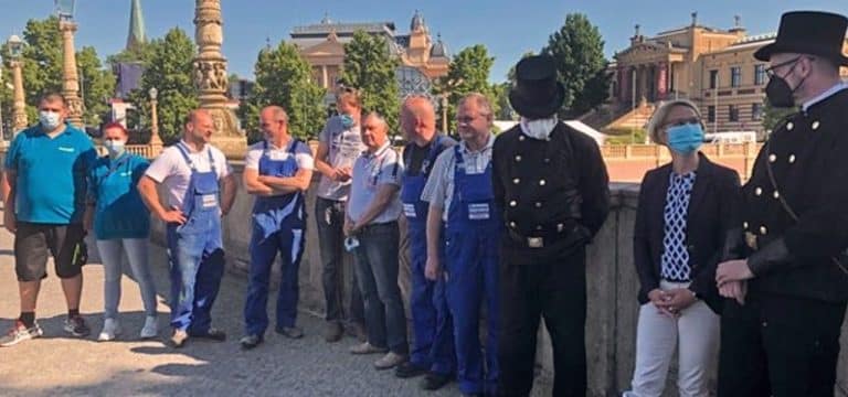 Protestaktionen vor dem Landtag: Handwerk in Sorge