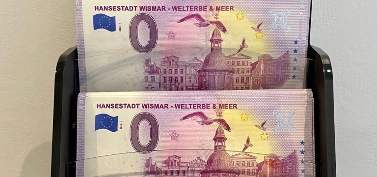 Jetzt neu und exklusiv: Null-Euro-Scheine von Wismar
