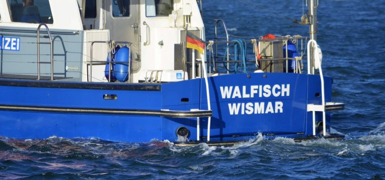 Wismar: Einsatzkräfte müssen gesunkenes Boot in der Marina „Weiße Wieck“ bergen