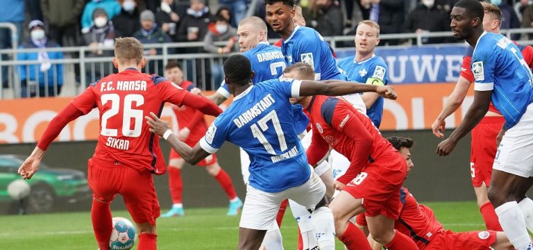 Hansa Rostock holt Punkt beim Aufstiegsanwärter Darmstadt