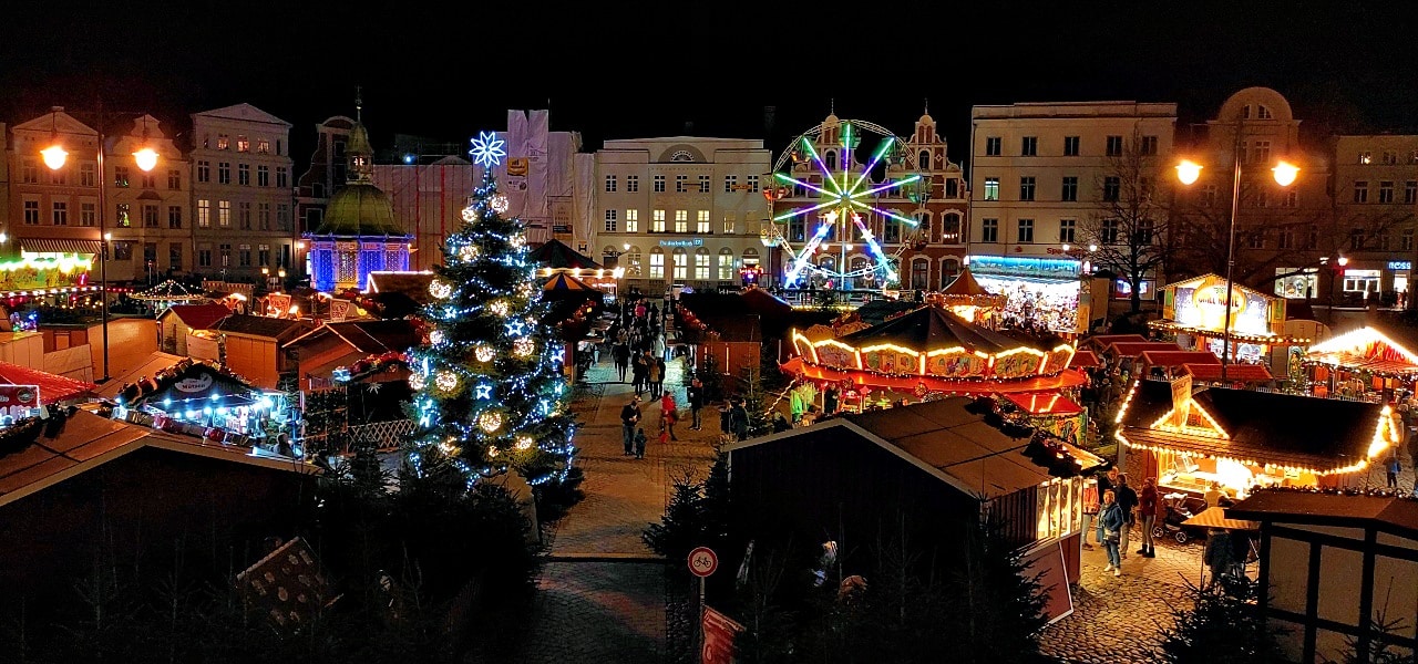 Wismarer Weihnachtsmarkt am Montag aber noch nicht ganz offiziell!