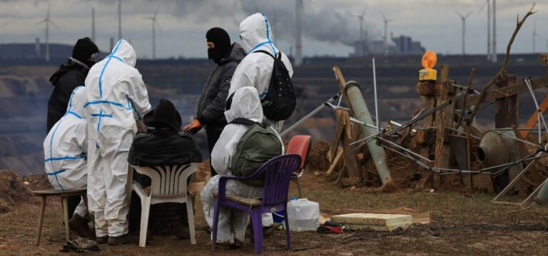 Landespolizei Mecklenburg-Vorpommern in Lützerath im Einsatz