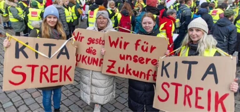 Warnstreik: Kitas und Verwaltungen betroffen