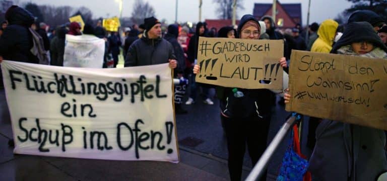 Proteste gegen Notunterkunft für Flüchtlinge in Gadebusch