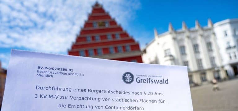 Bürgerentscheid zu Flüchtlingsunterkünften in Greifswald