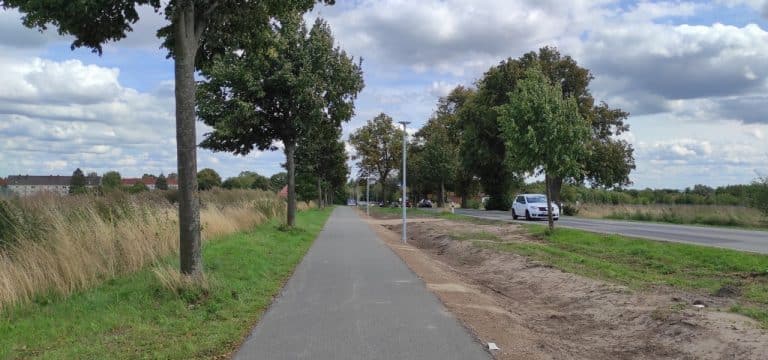 Wismar: Beleuchtung Radweg Lübsche Straße bereits fertiggestellt