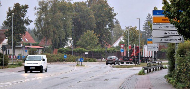 Wismar: Arbeiten am Kreisverkehr Hoher Damm verzögern sich bis Montag