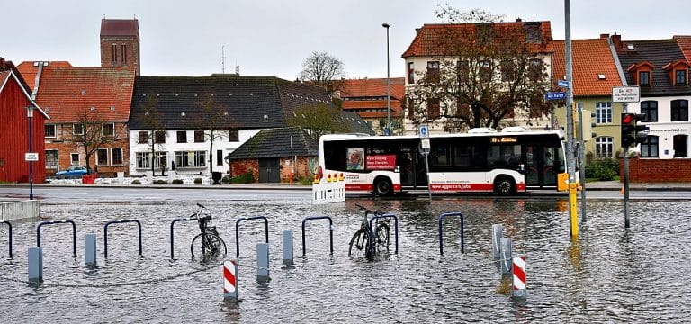 Wismar: Hochwasser flaut seit dem Mittag wieder ab