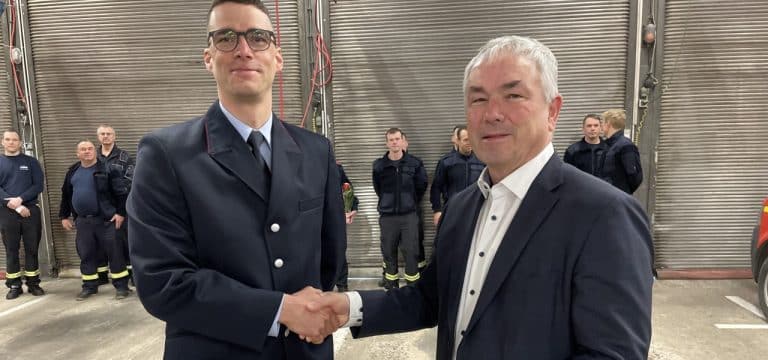 Wismar: Hannes Dörk zum Oberbrandmeister befördert