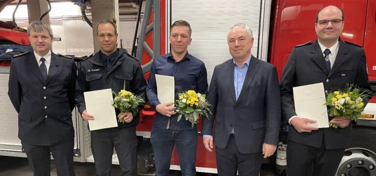 Ernennungen bei der Berufsfeuerwehr Wismar