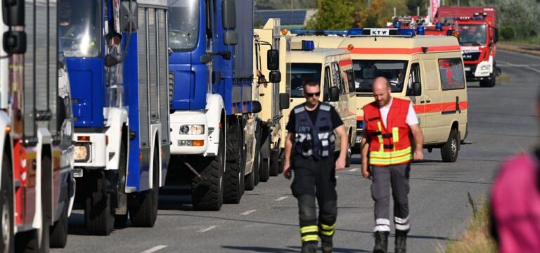 Katastrophenschutz – Übung zu Zugunglück in Rostock