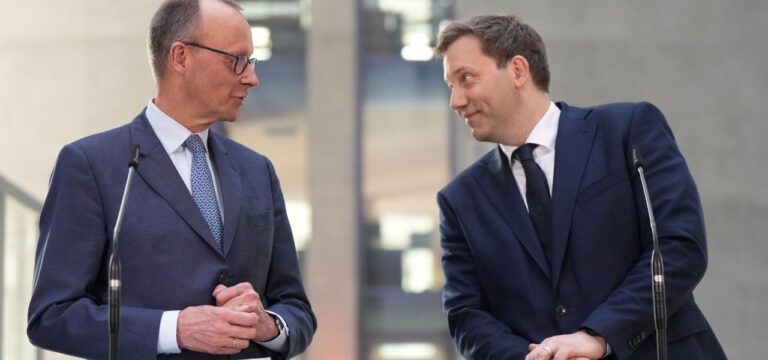 Jetzt duzen sie sich schon: Merz und Klingbeil kommen sich näher