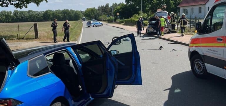 Verkehrsunfall in Hagenow-Heide: Fünf Verletzte