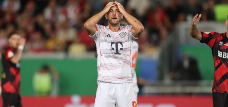Kane bewahrt Bayern vor Blamage nach kolossalem Einbruch gegen Drittligist