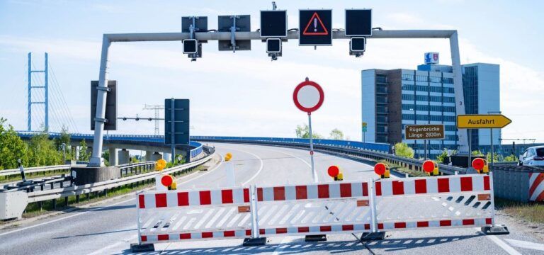 Erneut wird die Rügenbrücke wieder voll gesperrt