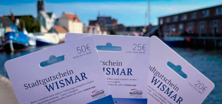 Vielseitiges Geschenk für jeden Anlass: Der STADTGUTSCHEIN von Wismar