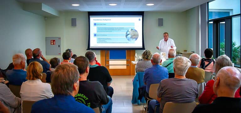 Vortrag über endoprothetischen Gelenkersatz bei Arthrose: Wann brauche ich ein künstliches Gelenk?