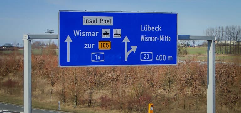 A20 bei Wismar fünf Tage lang einspurig: Instandsetzung zwischen Kreuz Wismar und Wismar‑Mitte