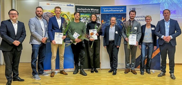 Schweriner Innovationspreis 2025: Vier Auszeichnungen für die Hochschule Wismar