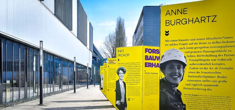 „Queens of Structure“: Outdoor‑Ausstellung würdigt Bauingenieurinnen auf dem Campus