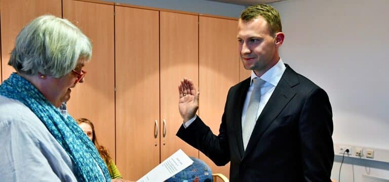 Florian Lechner als Bürgermeister der Insel Poel vereidigt